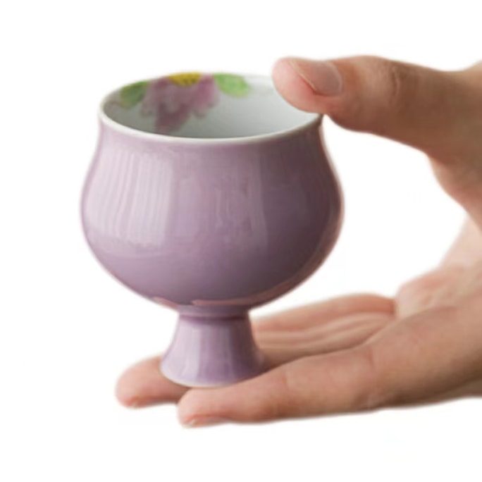 Talk About 12 Flower God High Tea Cup Kung Fu Tea Set Sample Tea Cup Household Ladies Ceramics - Hibiscus Syriacus 1 Pc