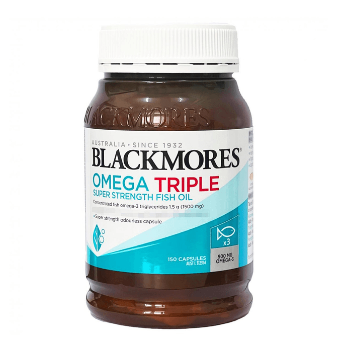 【香港直送】BLACKMORES 無臭三重濃縮強力深海魚油 150カプセル
