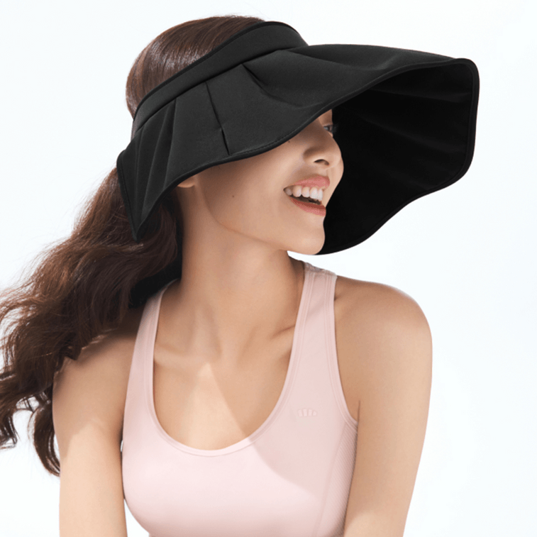BENEUNDER蕉下 貝殼黑膠防曬帽 夏季遮陽帽 防曬帽防紫外線 落櫻粉55-58cm 4
