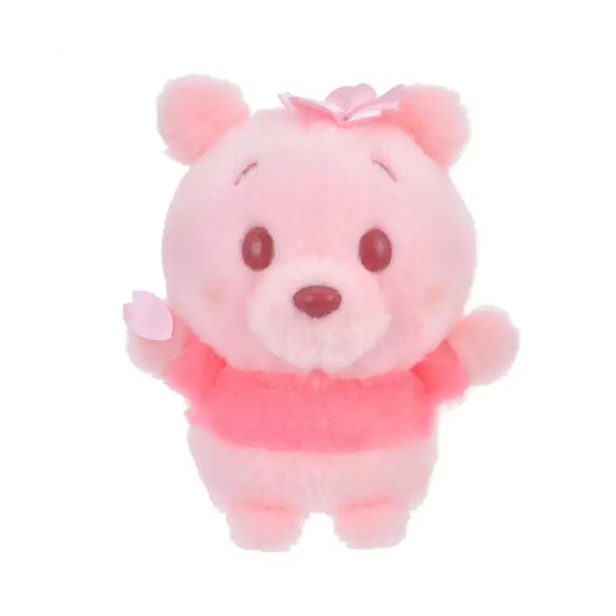 Tokyo Disney 2024 Sakura Limited Edition Beanie Eyes Plush Doll Winnie the Pooh 11*10.5*7cm