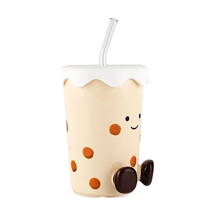 Pangpang Series Milk Tea Cup Cute Ceramic Mug 1pc 6