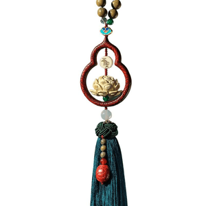 Park Room Peach Lotus Car Pendant High-Grade Interior Decoration Pixiu Accessories 1