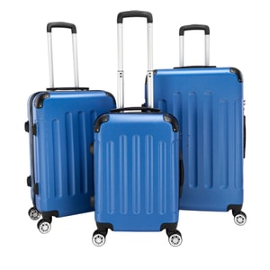 ABS luggage three in one 20 inch/24 inch/28 inch blue 3piece