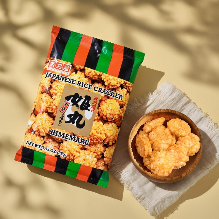 AMANOYA Japanese Rice Crackers , Mildly Spicy, 3.45 oz - Yami.com