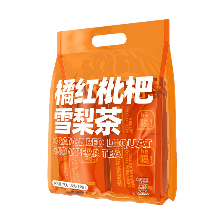 广药白云山 橘红枇杷雪梨茶 甘草菊花橘皮枇杷叶薄荷叶金银花大麦栀子 5g*12包入 清痰润燥 缓解咽喉干痛 清热疏风 独立包装养生茶包 7