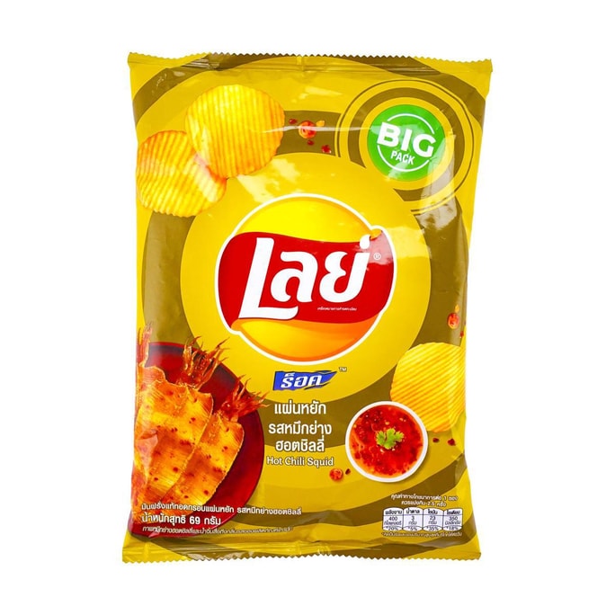 Hot Squid Flavor Potato Chips, 2.41 oz