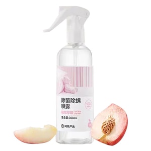 Killing bacteria and mites spray, no need to wash or dry in the sun. For mothers, babies and pets. White peach flavor. 300g.