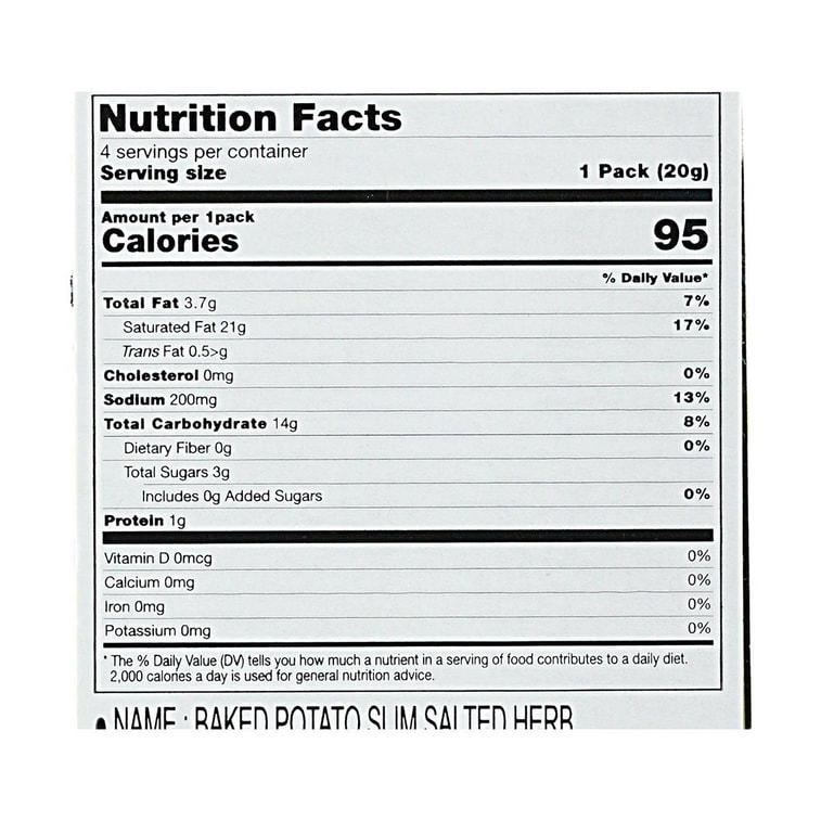 Baked Slim Potato Chips Herb Salt 2.82 oz 3