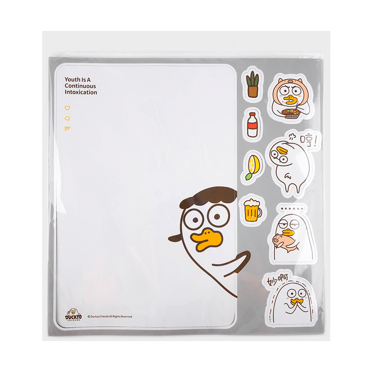KAWASIMAYA Duckyo Friends Dry Erase Board Small Whiteboard for Fridge Message Center