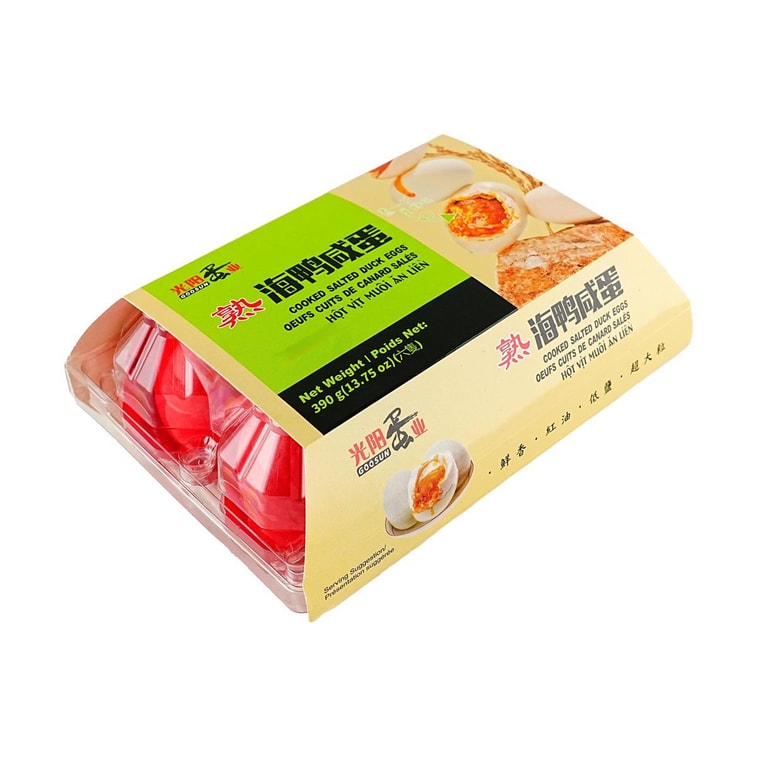 光阳 红油熟咸鸭蛋 XL超大粒 6只装 390g 5