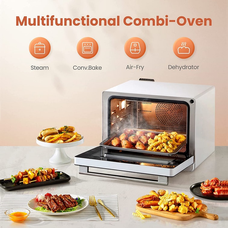 FOTILE ChefCubii 4-in-1 Countertop Convection Steam Combi Oven Air Fryer Food Dehydrator 9
