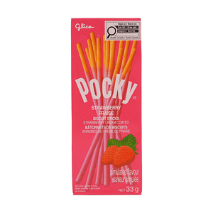 日本GLICO格力高 Glico 百奇 Pocky 草莓味塗層餅乾棒 33g 【經典零食】【香甜草莓】