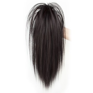 【中國直郵】 HSPM 瀑布半馬尾假髮女抓夾式辣妹噴泉高馬尾蓬鬆增發量網紅長髮辮子 黑棕色 1個