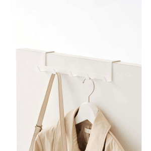 山崎実業 玄関吊りラック（日本製） ホワイトスチール（1個）