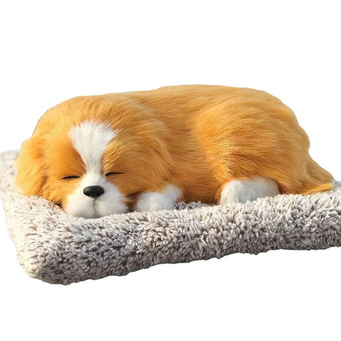 Car Interior Decoration Dog Decor Car Ornament ABS Plush Dogs Shake Head Simulation Sleeping Gold Dog
