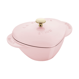 ピオニー ピンク ハート エナメルポット ノンスティック シチュー スープパン 家庭用キッチン用 1.75クォート
