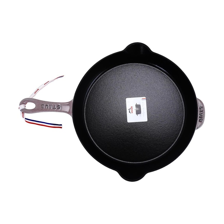 法国STAUB珐宝 铸铁煎锅平底锅 炒菜煎牛排锅 丁香紫色 11" 5