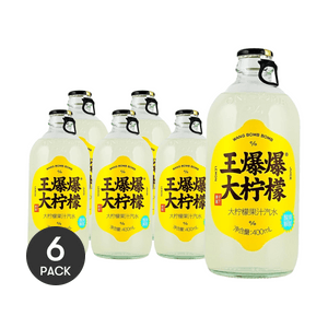 Wang Bomb Bomb 大レモンジュースソーダドリンク 13.53 fl oz*6パック 81.18 fl oz【酸っぱくて爽やか】