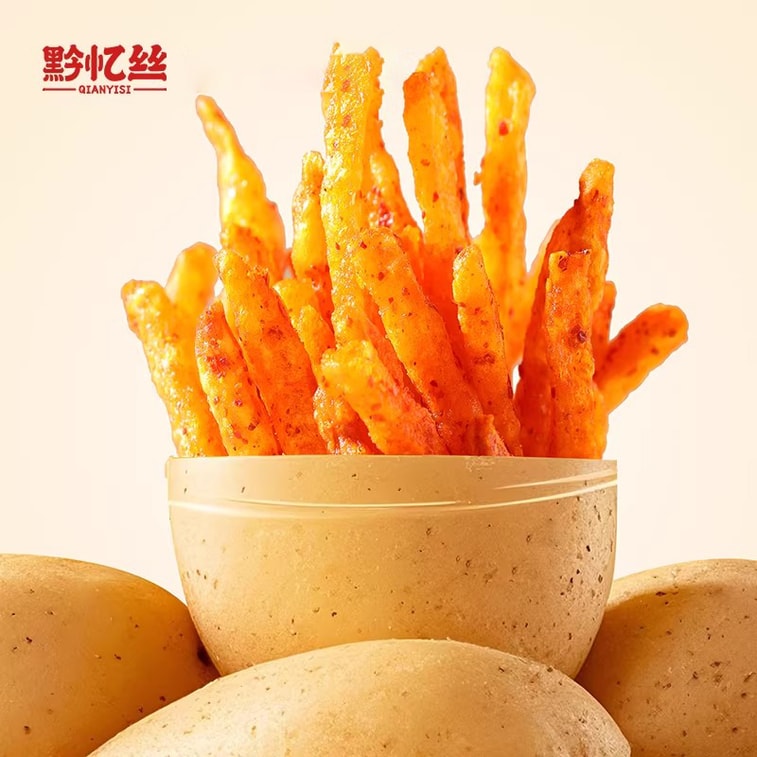 黔憶絲 甜辣味馬鈴薯薯條【200g*2包】貴州特產網紅同款解饞休閒追劇零食小吃 3