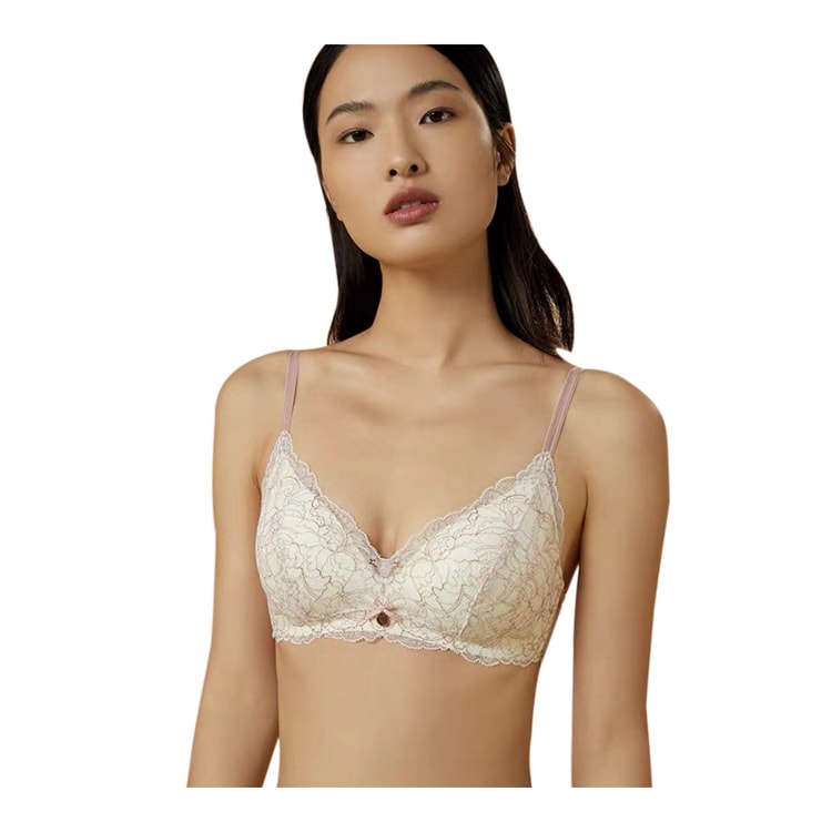 Real Silk No Underwire Two Colour Vintage Lace Piece Together Push-Up Bras  NZFCA308# Porcelain White 70B - Yamibuy.com