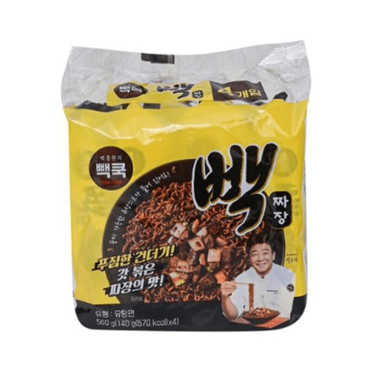 韓国白クック 白ジャージャンラーメン 140g×4p - Yami