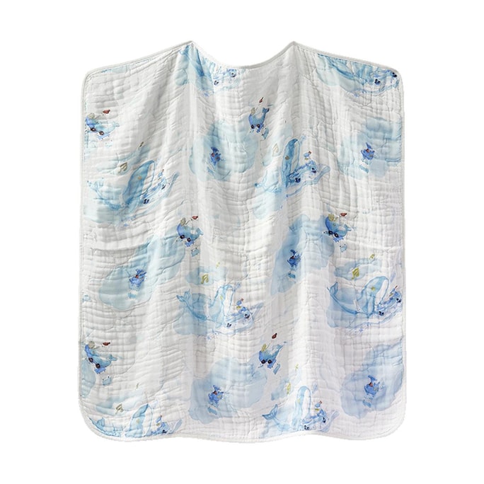 BC BABYCARE Bamboo Cotton Bath Towel (Baby), Whale Car, 95×95cm