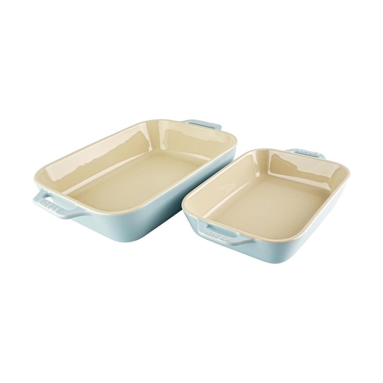 法国STAUB珐宝 陶瓷烘焙烤盘 马卡龙色 2件套/蓝色 5