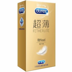 【中國直郵】 DUREX 杜蕾斯 金裝 隱形超薄 保險套保險套成人用品 12檔裝