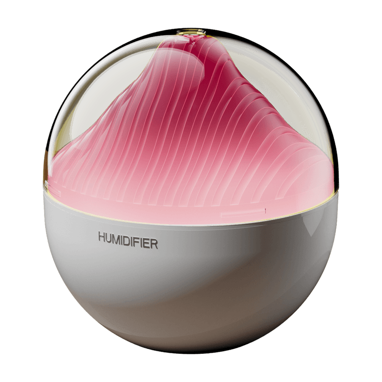 【中国空运直邮】 晶雅家 山水加湿器 usb静音卧室桌面空气家用小型雾化加湿器 粉色 一台装 3