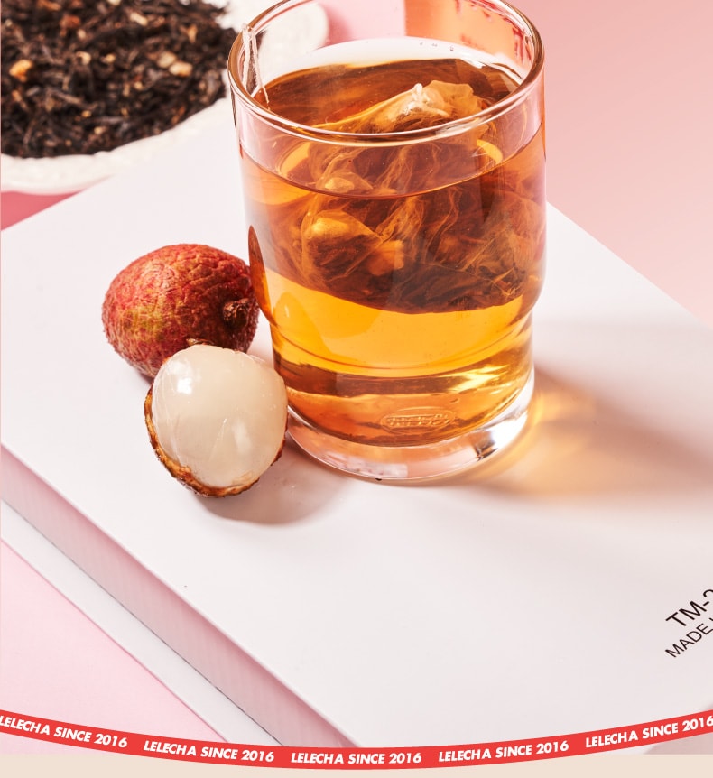 Thé noir au litchi en sachets, thé floral et aux herbes du Fujian, thé d'été chaud et froid, 7 sachets × 2 paquets