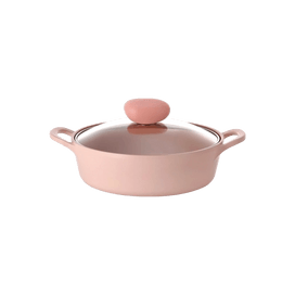 MIDAS Plus FIKA collection Pink 7pc set (Wok, Frypan and Pot w/ detachable  Handle)