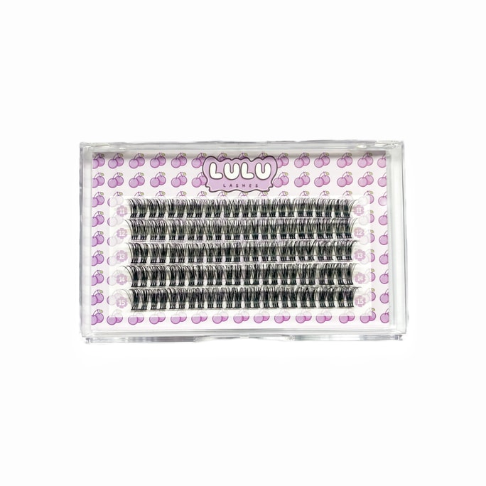 LULULASHES Korean American Minji False Lashes 60 Clusters Natural Wispy Cute dramatic