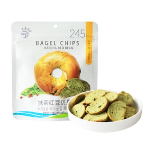 Bagel crispy bread with low calories and low fat matcha red bean flavor 55g