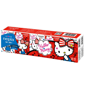 Handkerhead Paper Kitty Print 3 Layer Small Bag Portable Paper Napkin 10 Bags *1 Bag