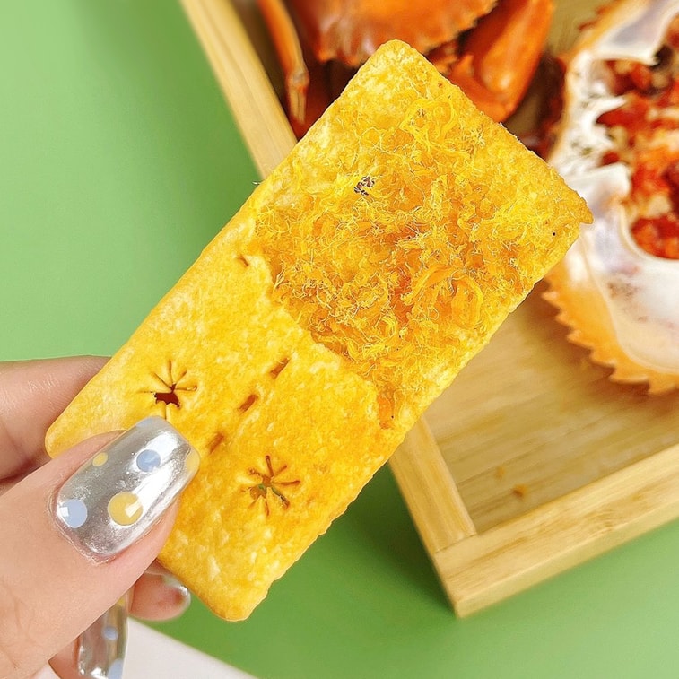 煌記 蟹黃肉鬆雙層脆餅乾 夾心蘇打餅乾 142g【鹹香酥脆】 5