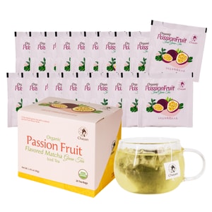 Organic Passion Fruit Flavored Matcha Green Tea Iced Tea, 2g*20pack