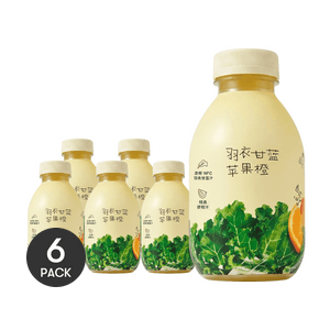 喜茶 羽衣甘蓝苹果橙 植物果蔬汁 350ml *6【6份超值装】【5种果蔬成分 富含膳食纤维】【可以喝的液体沙拉】