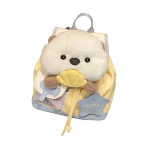 Otter Plush Backpack Soft And Cute Cartoon Girl Commuting Backpack Student Schoolbag 1 Pc