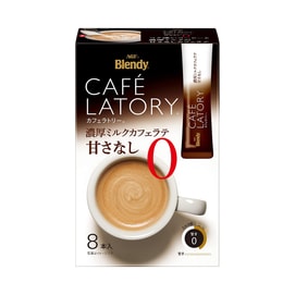 AJINOMOTO AGF Blendy CAFE LATORY Non-Sweet Rich Milk Latte Mix 8 pcs