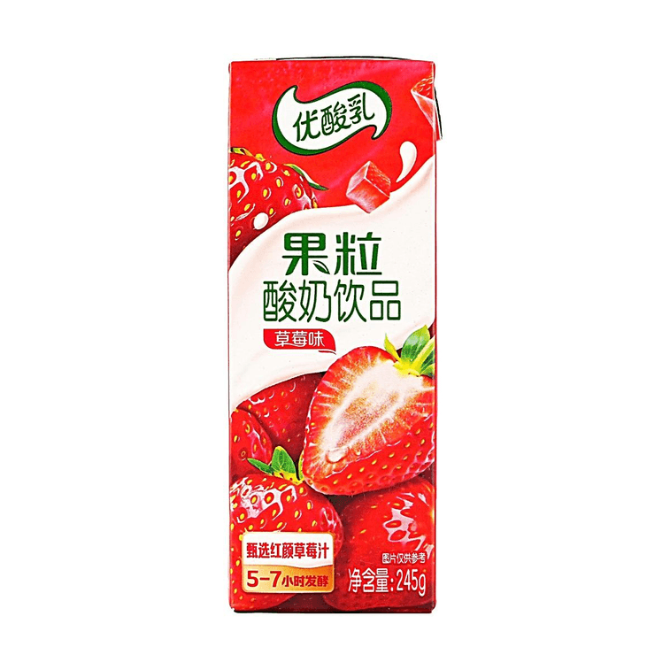 伊利 果粒酸奶 优酸乳 草莓味 245g 4