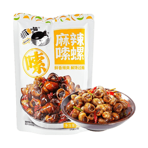 抓鱼的猫 麻辣嗦螺 即食田螺 168g【Q弹饱满 香辣入味】【夜宵下酒菜】