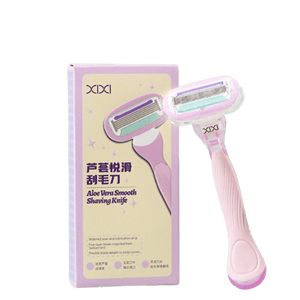 5-Blade Razor with Large Aloe Vera Handle, Women's Razor  Purple (Long Handle) 1-Pack