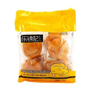 乐锦记 黄油年轮面包 手撕圆吐司 8枚入 320g