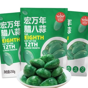 【中國直郵】 宏萬年 山東臘八蒜正宗鹹菜下飯菜糖蒜糖醋蒜大蒜頭醃製綠蒜泡大蒜泡蒜頭250g*1袋