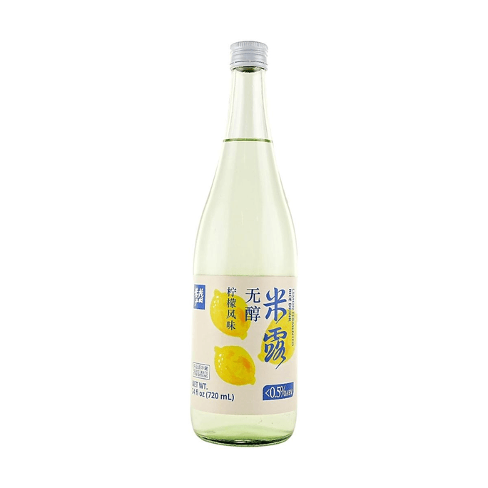 Alcohol-Free Fermented Rice Drink,Lemon Flavored Sweet Rice Dew, 24.34 fl oz【<0.5%vol】