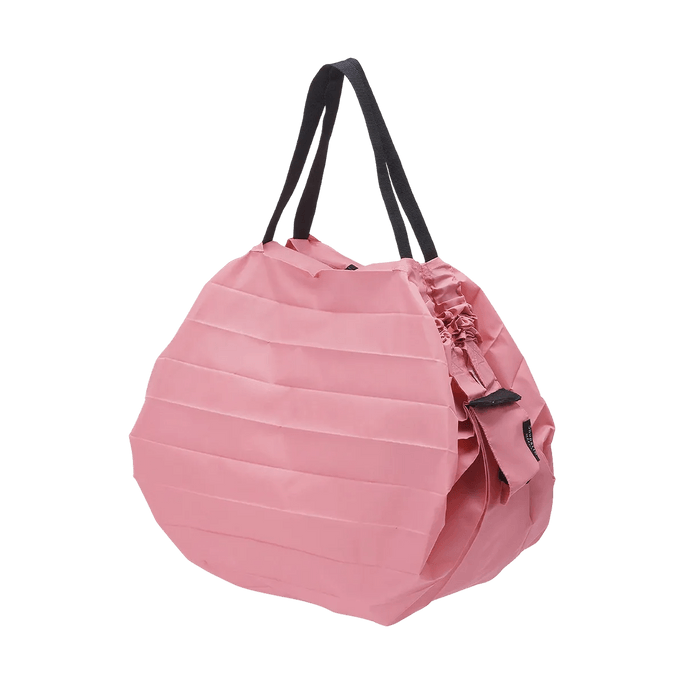 Shupatto Compact Foldable Shopping Bag, M Size, Pink, One-Pull Fold, Shoulder Handbag Dual-Use