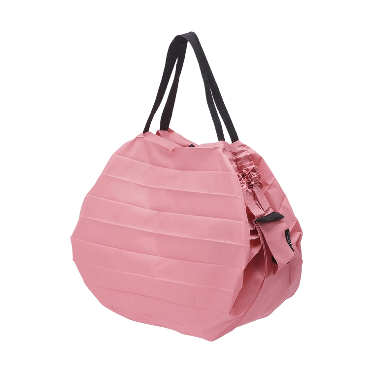 Shupatto Compact Foldable Shopping Bag, M Size, Pink, One-Pull Fold, Shoulder Handbag Dual-Use 5