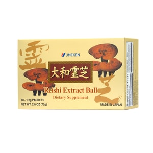 【Made in Japan】UMEKEN Reishi Extract Ball 60 packets / Immune Support/ Energy Boost/ Overall Wellness/ Beta Glucan