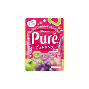 【日本直郵】KANRO甘樂 Pure心形圈圈軟糖 混合水果口味 156g
