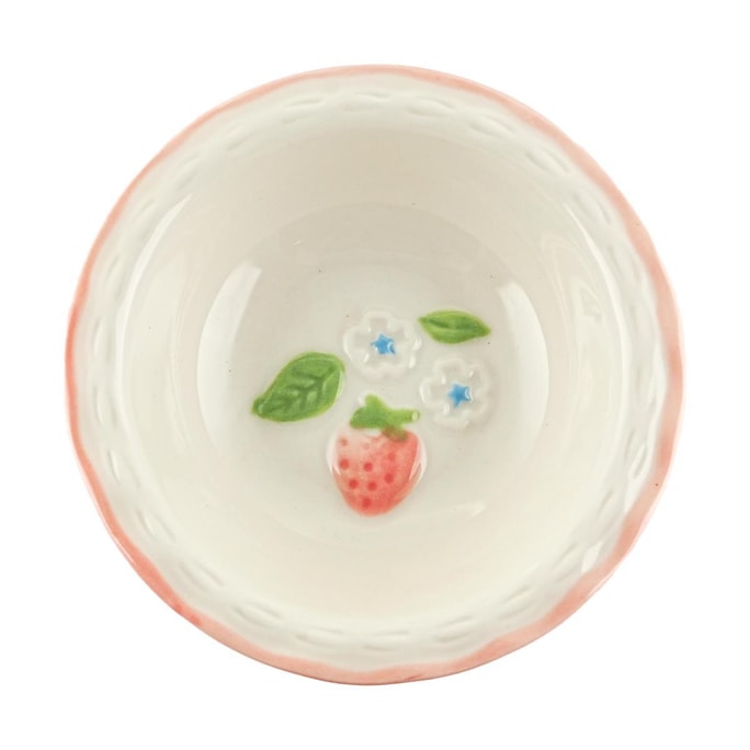Kawashimaya Strawberry Love Condiment Dish, Side Dish Plate, Seasoning Dish, 4 inches